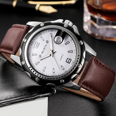 Waterproof Men's Calendar Business Quartz Watch