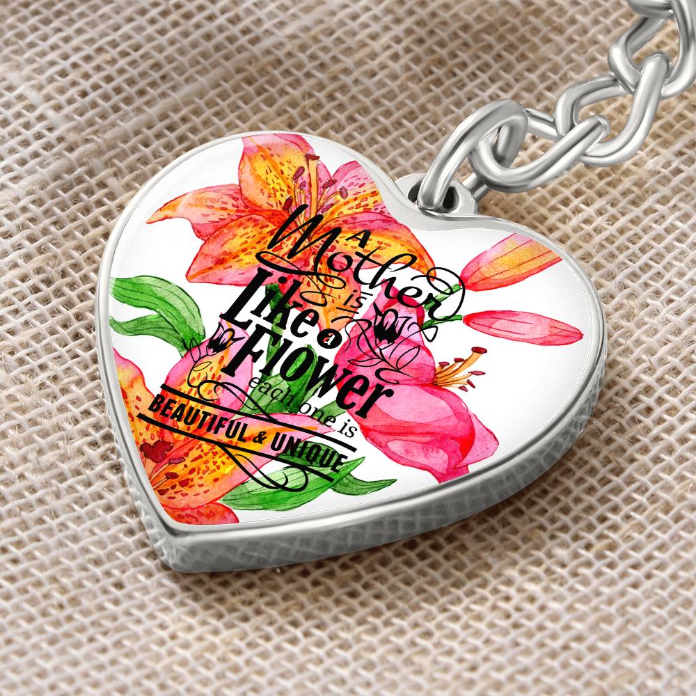 Lilly Heart Keychain (Mom)