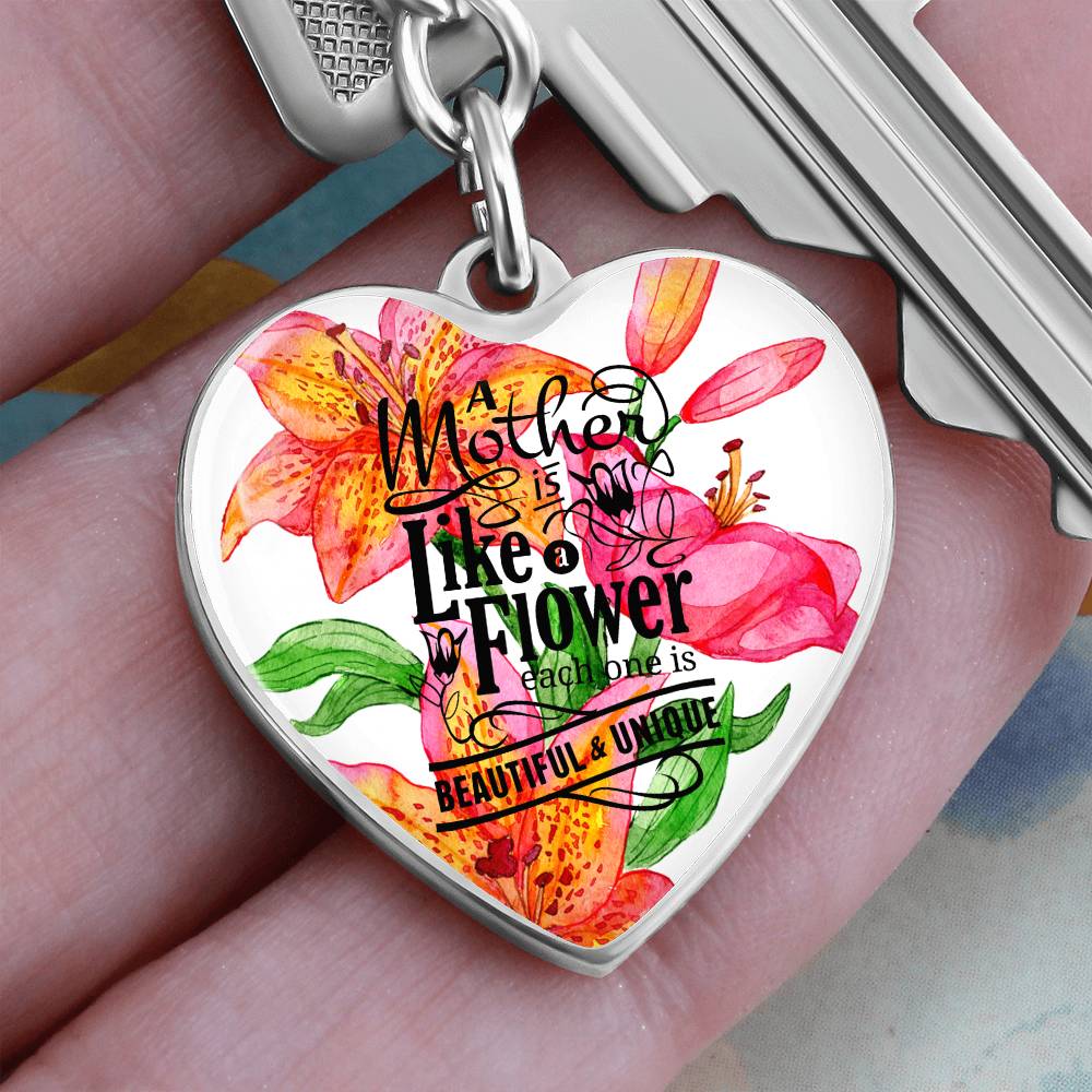 Lilly Heart Keychain (Mom)