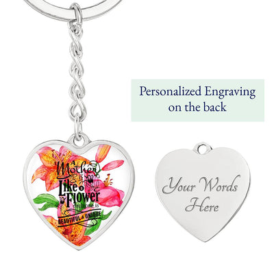 Lilly Heart Keychain (Mom)