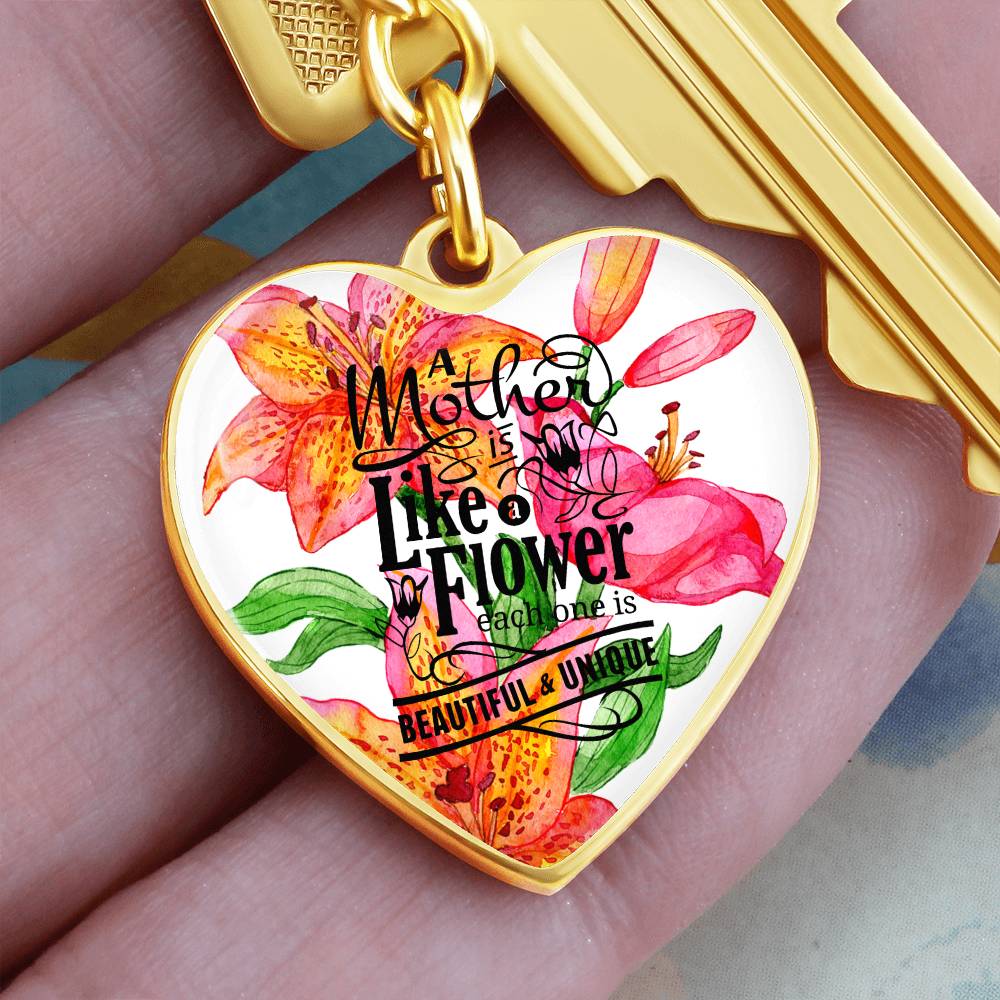 Lilly Heart Keychain (Mom)