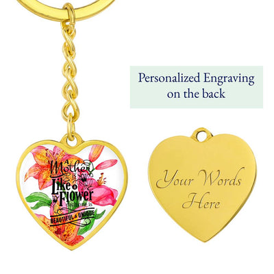 Lilly Heart Keychain (Mom)