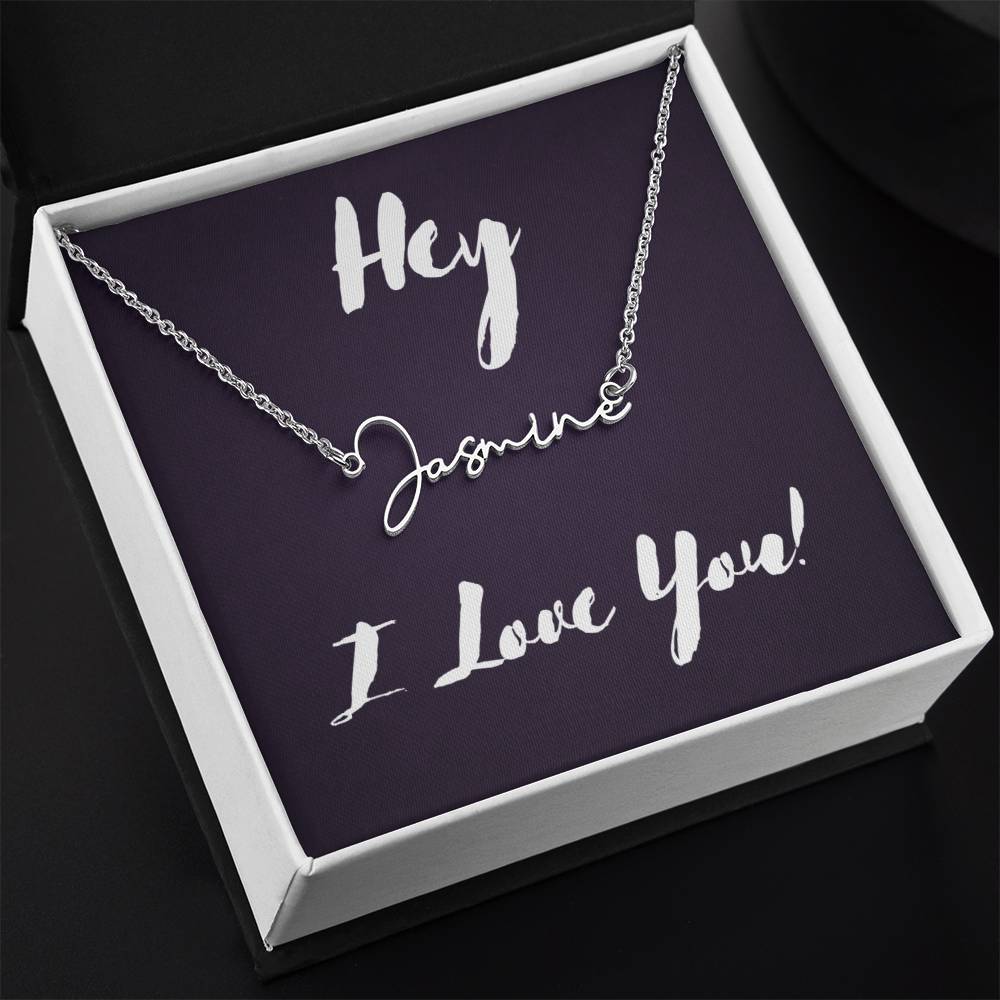 Custom Engraved "I Love You" Necklace