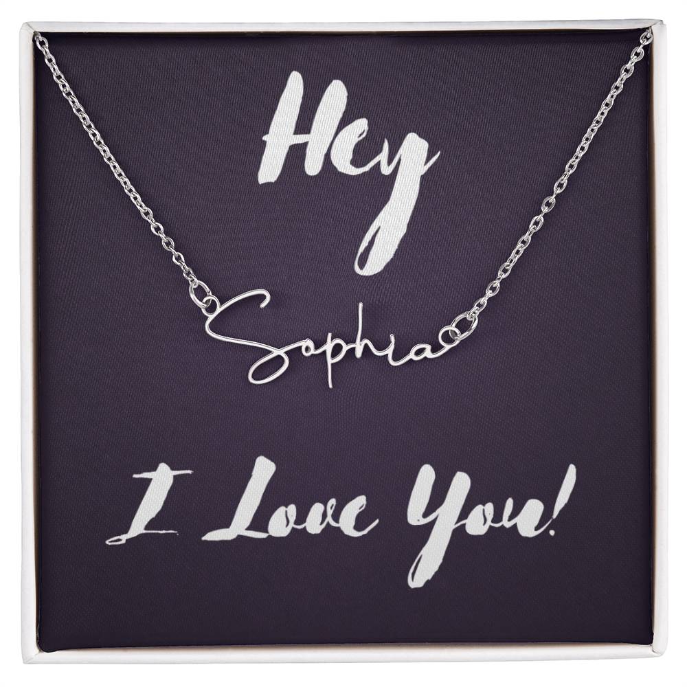 Custom Engraved "I Love You" Necklace