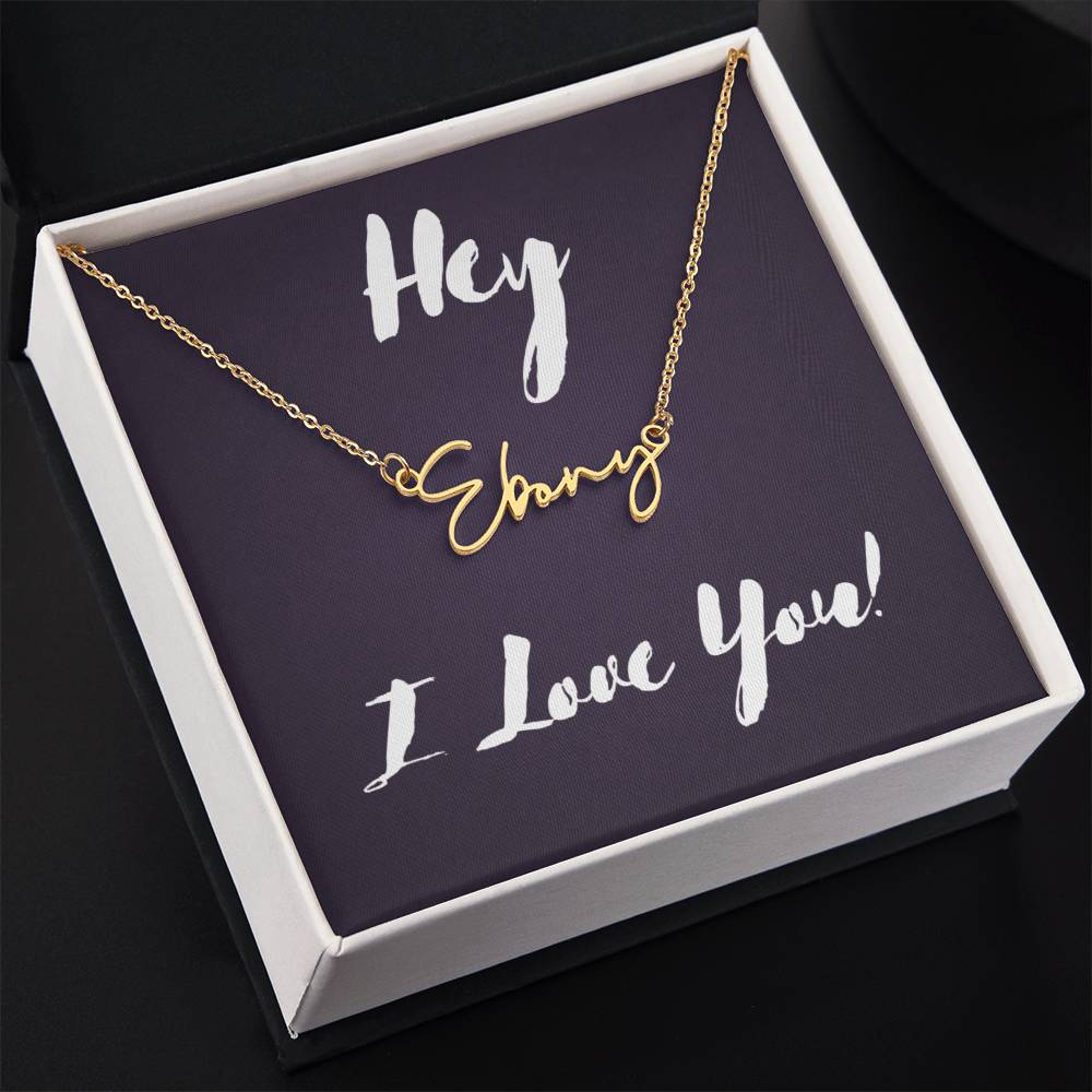 Custom Engraved "I Love You" Necklace