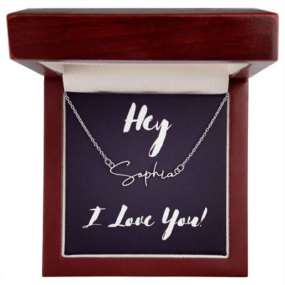 Custom Engraved "I Love You" Necklace