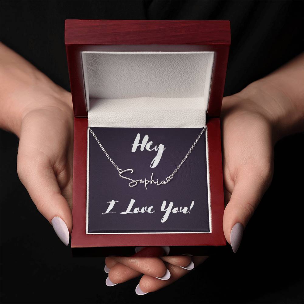 Custom Engraved "I Love You" Necklace